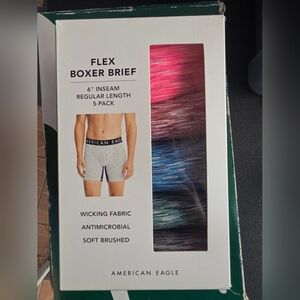 Rare Men's flex brief boxers underwear American Eagle AE Space Dye 5 Pack